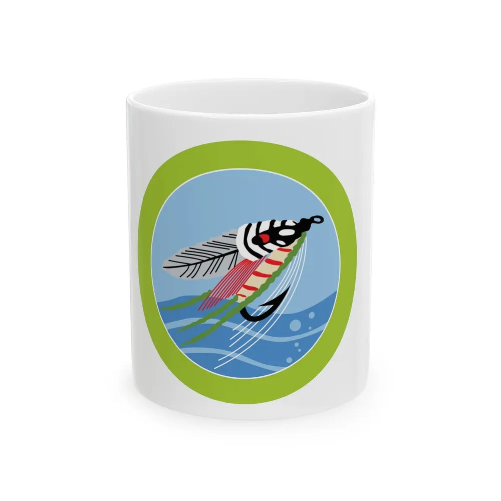 Fly Fishing (Boy Scout Merit Badge) White Coffee Mug-11oz-Go Mug Yourself