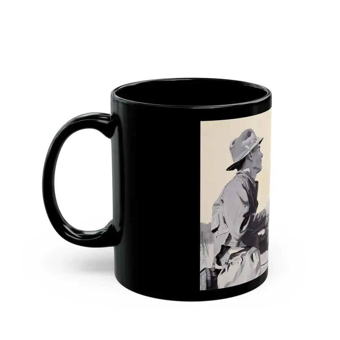 Fly Fishing, Collier's magazine story illustration - Black Coffee Mug - Go Mug Yourself