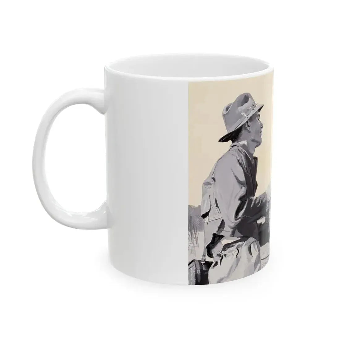 Fly Fishing, Collier's magazine story illustration - White Coffee Mug - Go Mug Yourself