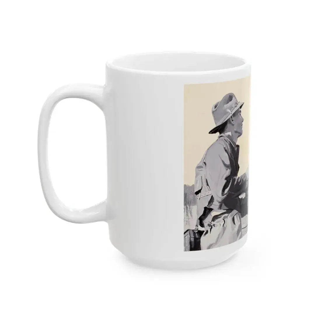 Fly Fishing, Collier's magazine story illustration - White Coffee Mug - Go Mug Yourself