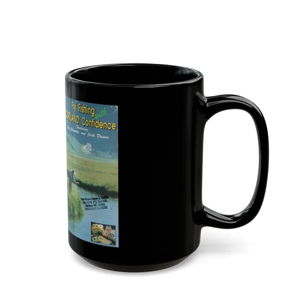 FLY FISHING WITH CORTLAND CONFIDENCE (VHS COVER) - Black Coffee Mug-Go Mug Yourself