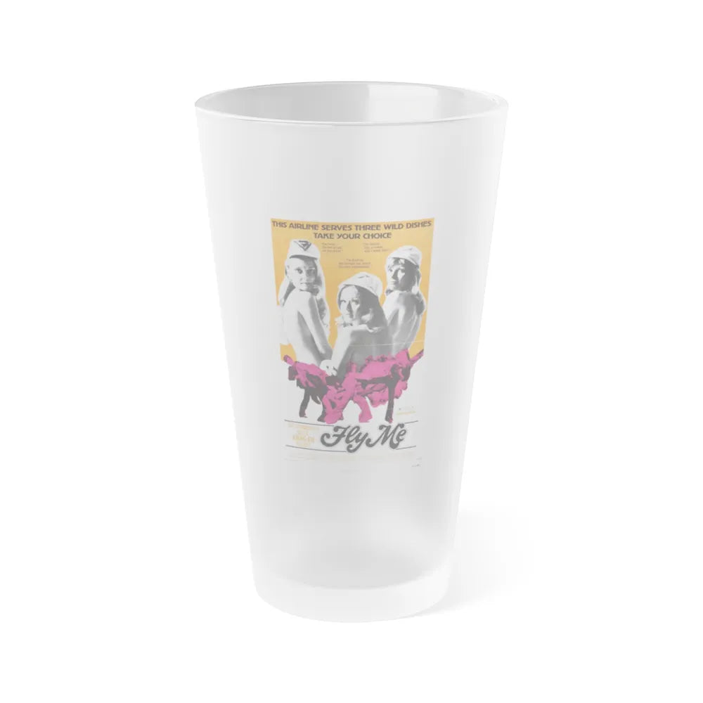 FLY ME 1973 Movie Poster - Frosted Pint Glass 16oz-16oz-Frosted-Go Mug Yourself