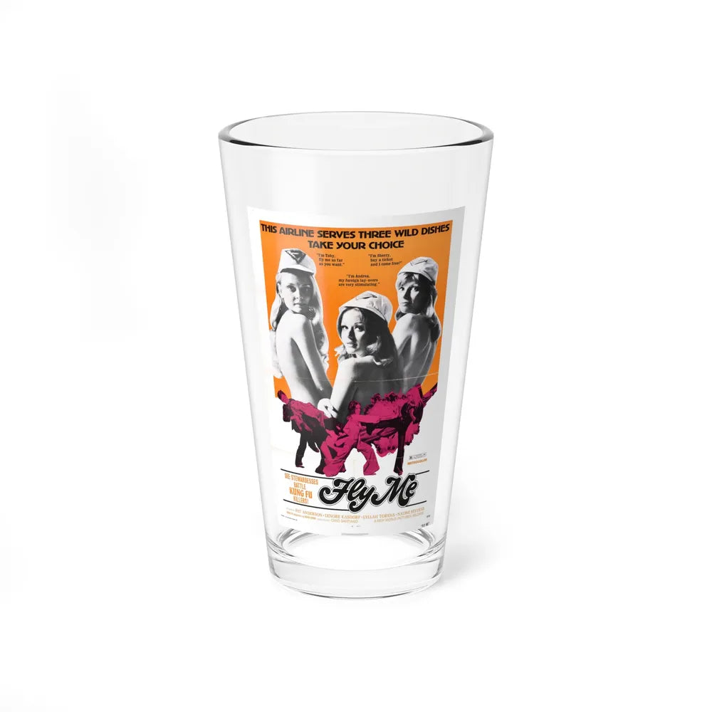 FLY ME 1973 Movie Poster - Pint Glass 16oz-16oz-Go Mug Yourself