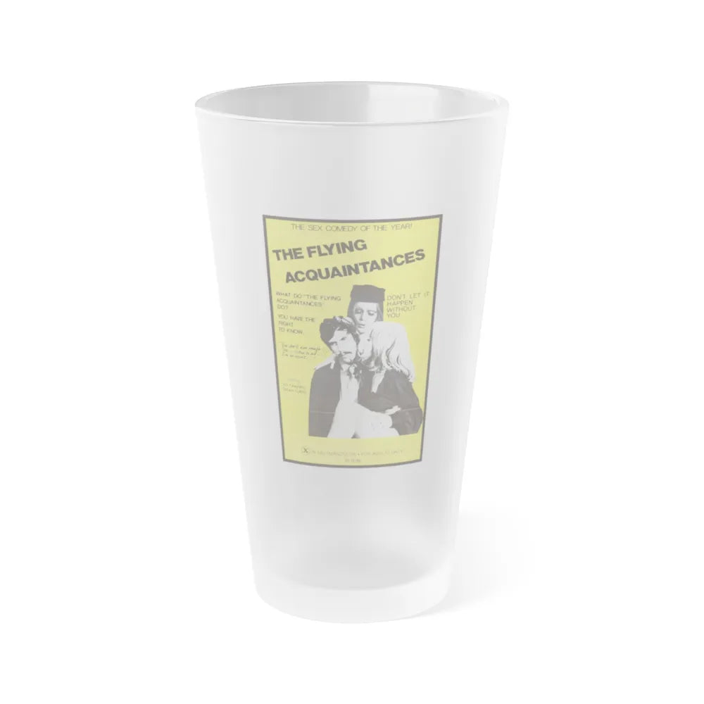 FLYING ACQUAINTENCES 1973 Movie Poster - Frosted Pint Glass 16oz-16oz-Frosted-Go Mug Yourself