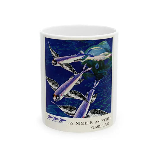 Flying Fish Fueled By Lead Additives, 1931 - White Coffee Mug 11oz - Go Mug Yourself