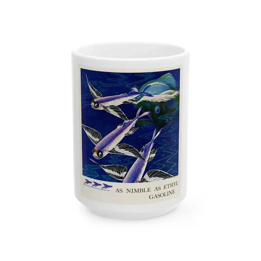 Flying Fish Fueled By Lead Additives, 1931 - White Coffee Mug 15oz - Go Mug Yourself