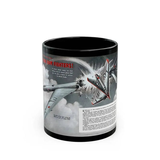 Flying Ram Fighters, 1954 - Black Coffee Mug 11oz - Go Mug Yourself