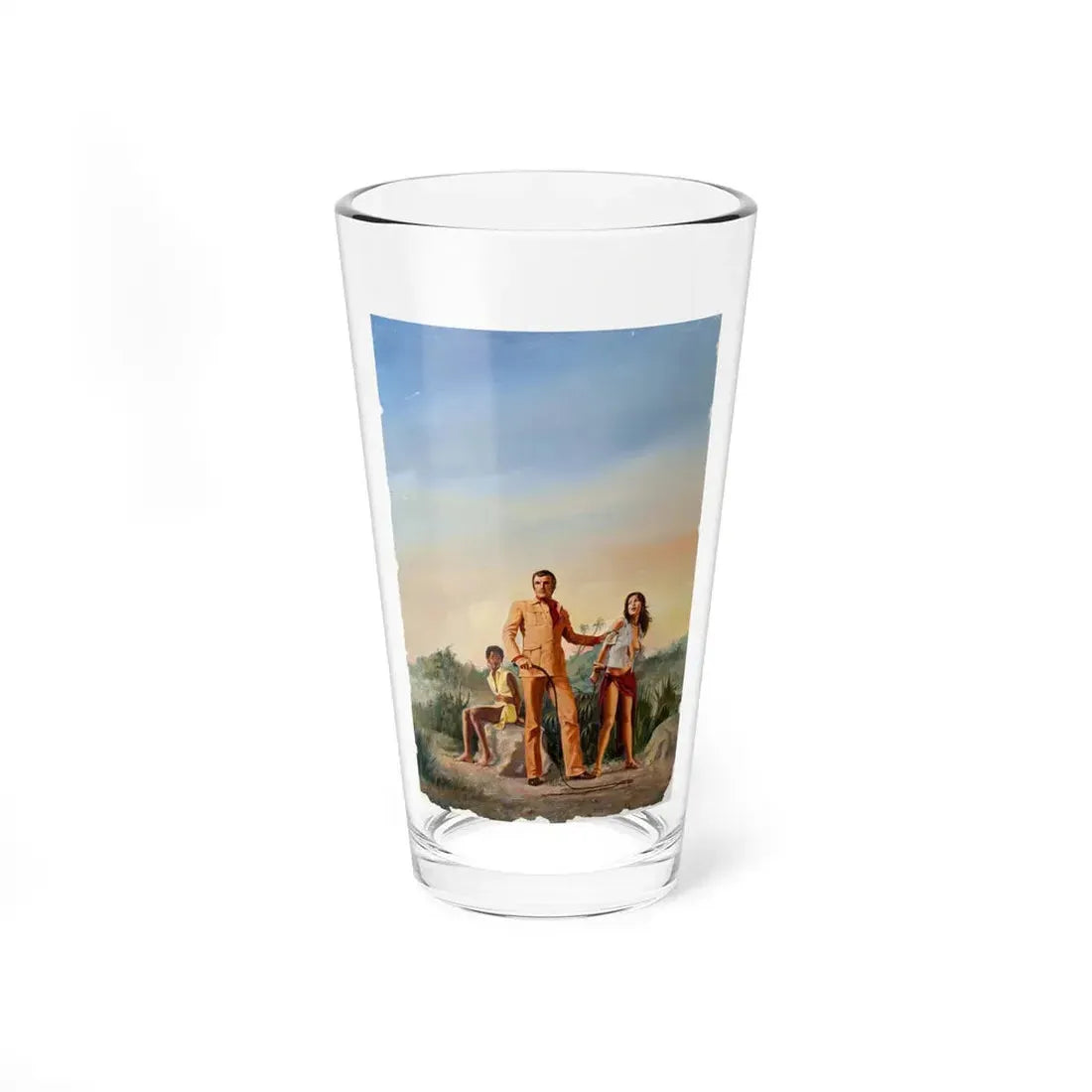 FMA - Men's Adventure Book Cover (c. 1970s) - Pint Glass 16oz 16oz - Go Mug Yourself