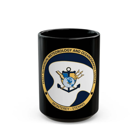 FMNOC Monterey Stennis Fleet Numerical Meteorology and Oceanography Center (U.S. Navy) Black Coffee Mug-15oz-Go Mug Yourself