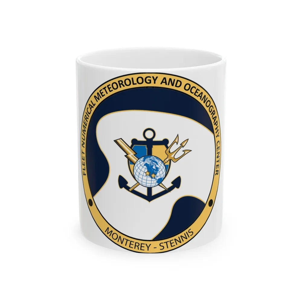 FMNOC Monterey Stennis Fleet Numerical Meteorology and Oceanography Center (U.S. Navy) White Coffee Mug-11oz-Go Mug Yourself