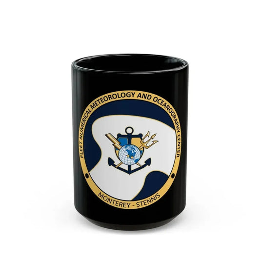 FMNOC Monterey Stennis Fleet Numerical Meteorology and Oceanography Center (U.S. Navy) Black Coffee Mug 15oz - Go Mug Yourself