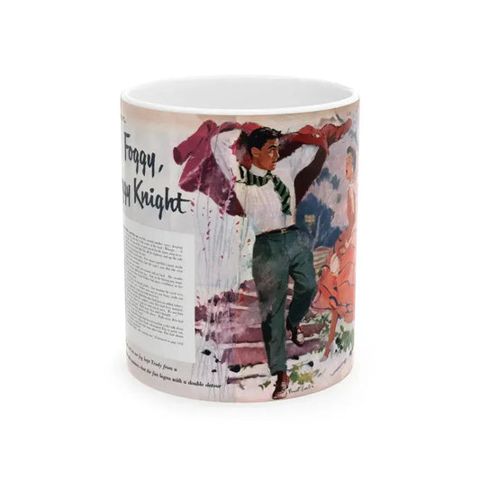 Foggy Foggy Knight, Redbook, November 1954 - White Coffee Mug 11oz - Go Mug Yourself