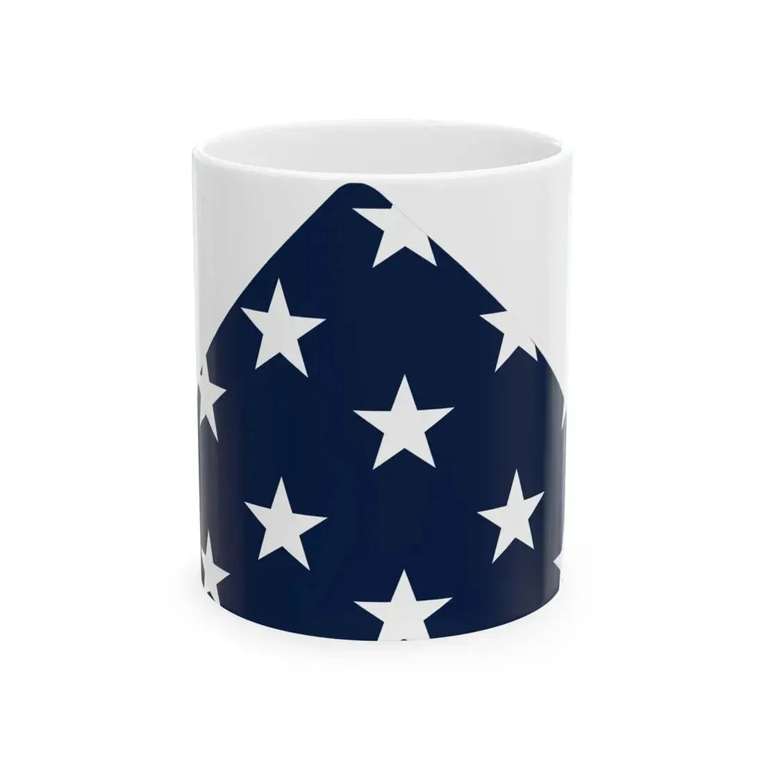 Folded U.S. Flag (United States) White Coffee Mug 11oz - Go Mug Yourself
