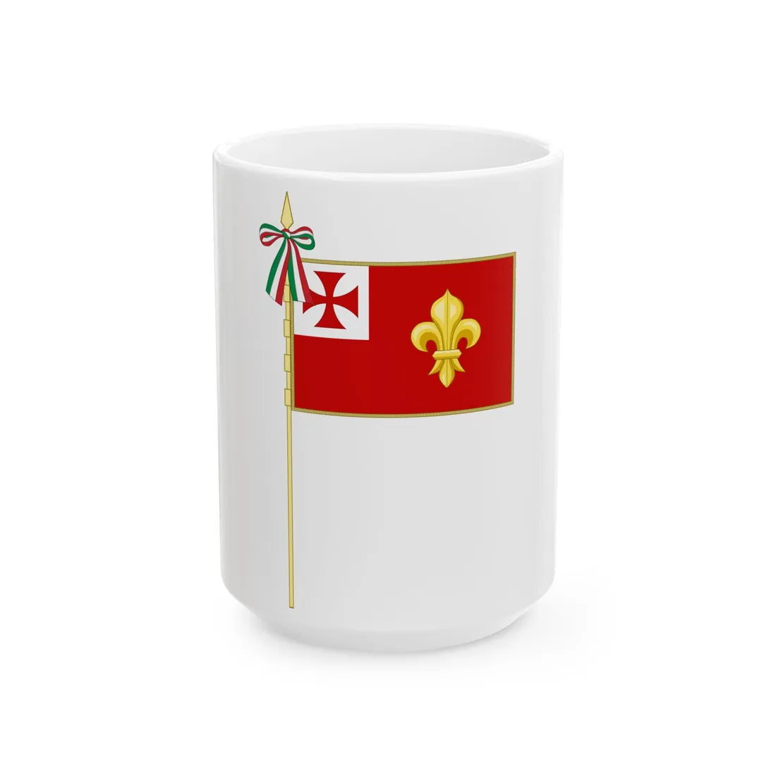 Foligno-Bandiera Completa (Italy) White Coffee Mug 15oz - Go Mug Yourself