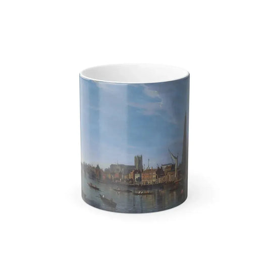 Follower of Samuel Scott (1702-1772) London, the York Buildings Water Tower, Westminster Abbey Beyond - -0 - Color Changing Mug 11oz 11oz - Go Mug Yourself