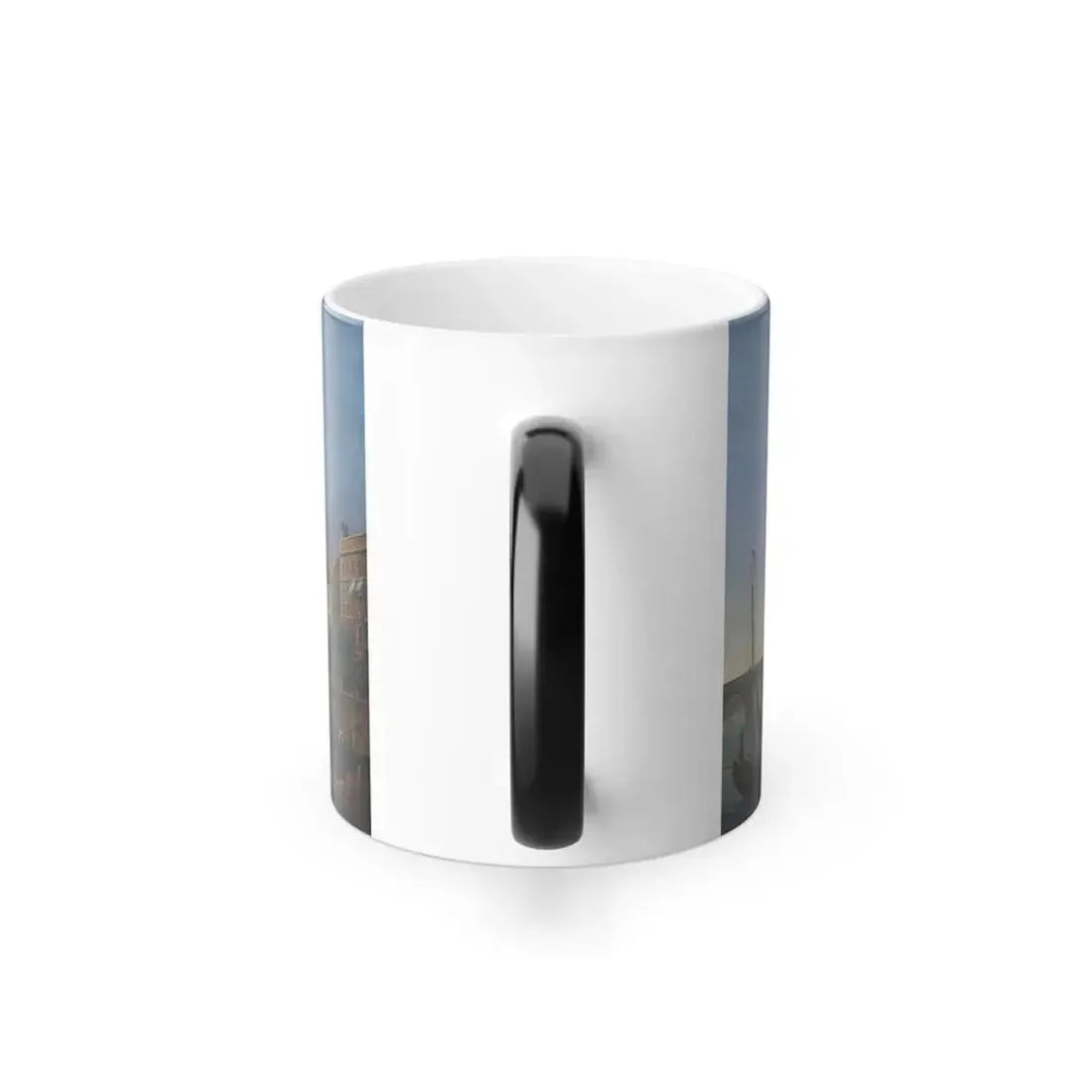 Follower of Samuel Scott (1702-1772) London, the York Buildings Water Tower, Westminster Abbey Beyond - -0 - Color Changing Mug 11oz - Go Mug Yourself