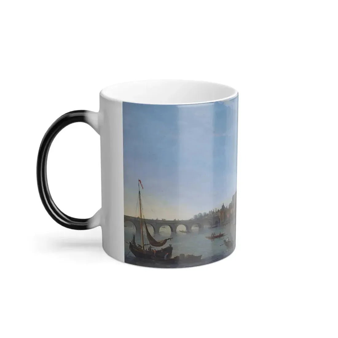 Follower of Samuel Scott (1702-1772) London, the York Buildings Water Tower, Westminster Abbey Beyond - -0 - Color Changing Mug 11oz - Go Mug Yourself