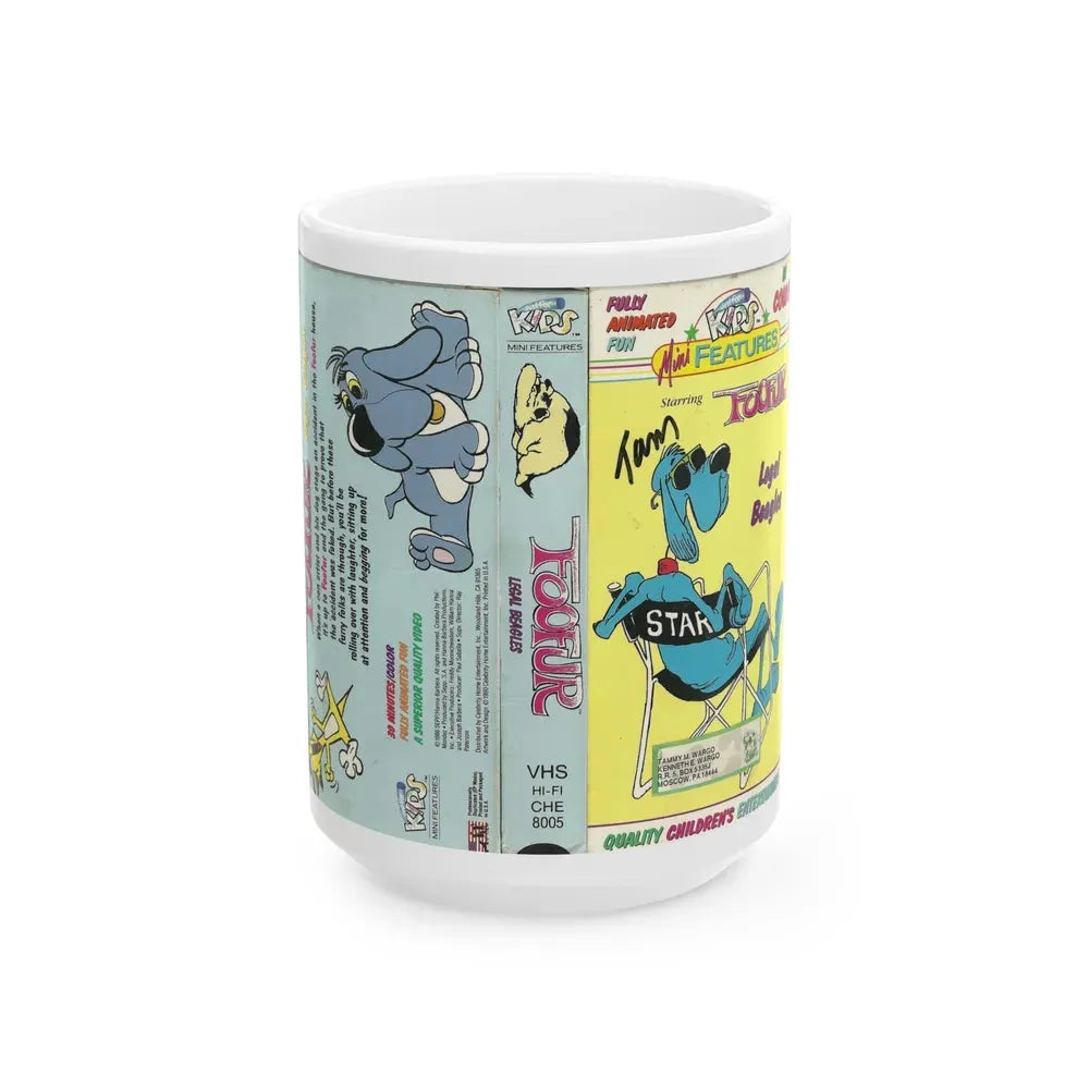 FOOFUR LEGAL BEAGLES (VHS COVER) - White Coffee Mug 15oz - Go Mug Yourself