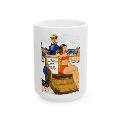 Fool Your Friends, Esquire, September 1949 - White Coffee Mug 15oz - Go Mug Yourself
