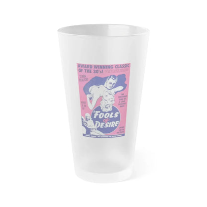 FOOLS OF DESIRE 1937 Movie Poster - Frosted Pint Glass 16oz 16oz Frosted - Go Mug Yourself
