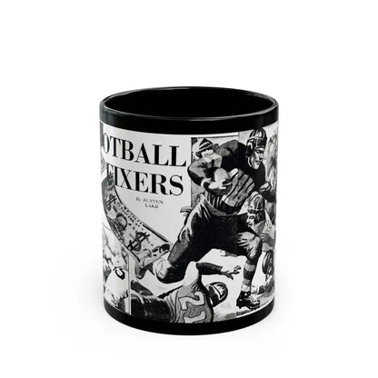 Football Fixers, Sensation magazine, November 1939 - Black Coffee Mug 11oz - Go Mug Yourself