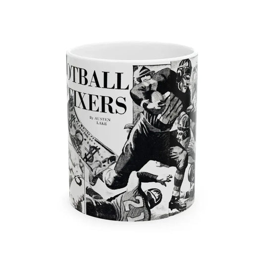 Football Fixers, Sensation magazine, November 1939 - White Coffee Mug 11oz - Go Mug Yourself