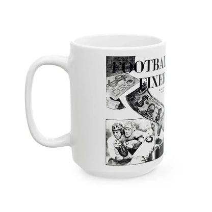 Football Fixers, Sensation magazine, November 1939 - White Coffee Mug - Go Mug Yourself