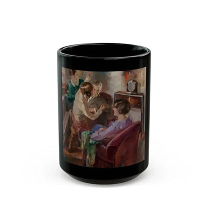 Football Game, possible radio advertisement - Black Coffee Mug 15oz - Go Mug Yourself