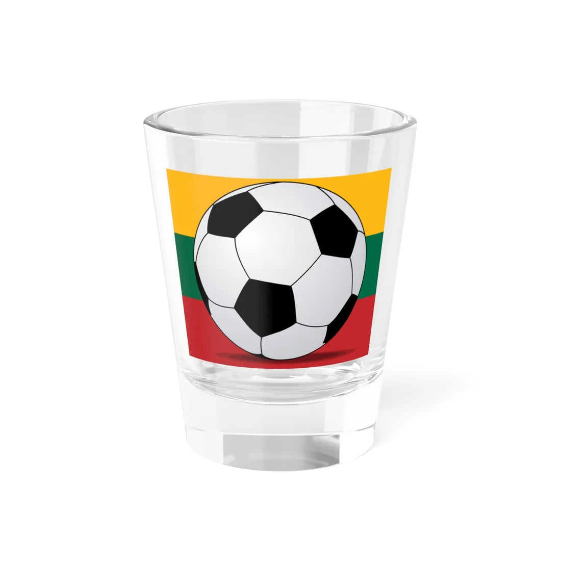 Football Lithuania (Lithuania) Shot Glass 1.5oz 1.5oz - Go Mug Yourself