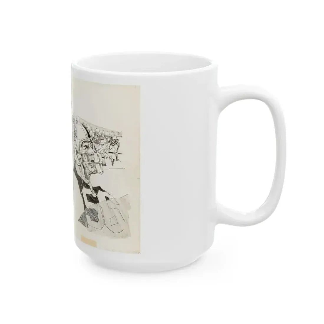 Football Montages Scetch - White Coffee Mug - Go Mug Yourself