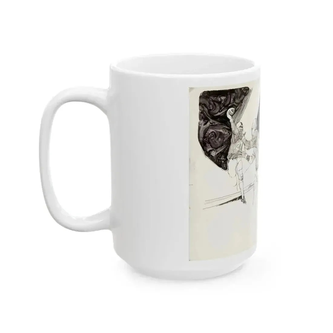 Football Montages Scetch - White Coffee Mug - Go Mug Yourself
