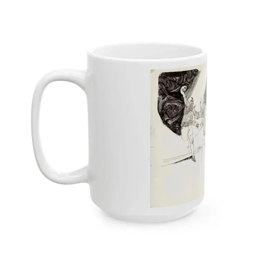 Football Montages Scetch - White Coffee Mug - Go Mug Yourself