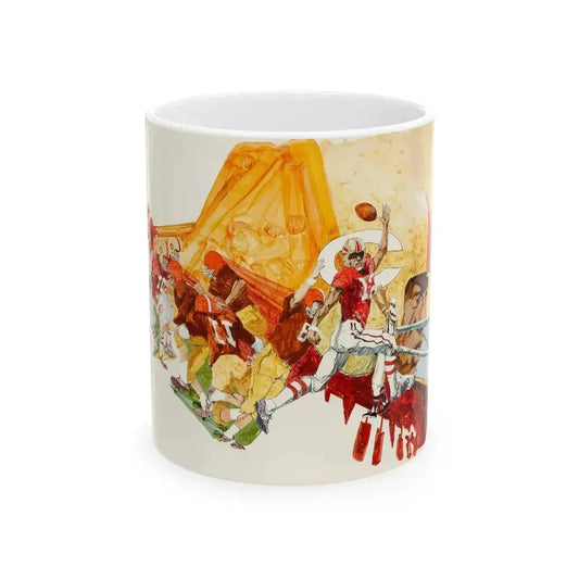 Football Montages - White Coffee Mug 11oz - Go Mug Yourself