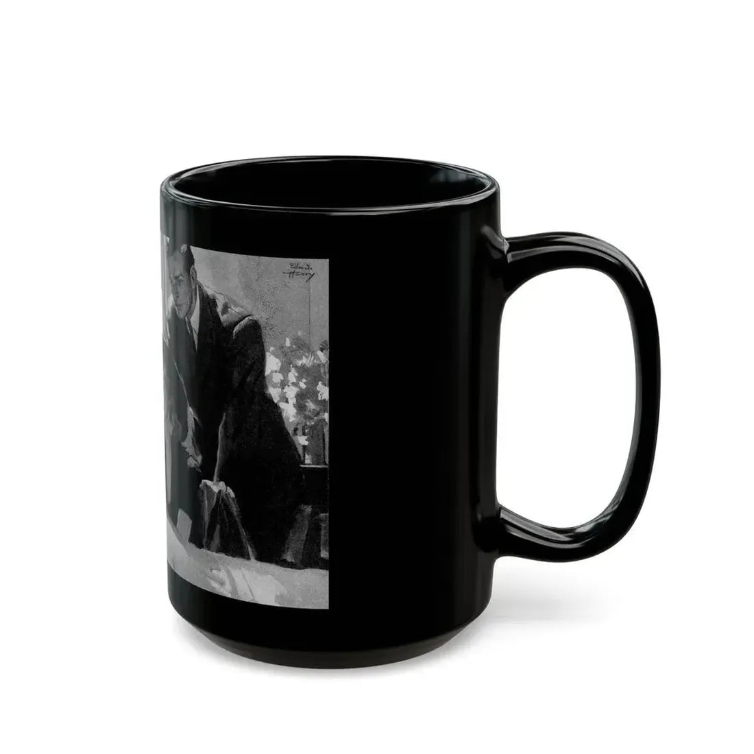 Footloose (Pt. 3), Liberty magazine, June 14, 1941 - Black Coffee Mug - Go Mug Yourself