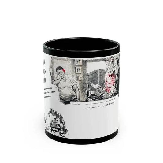 For A Lady's Honor, Liberty magazine, May, 1948 - Black Coffee Mug 11oz - Go Mug Yourself