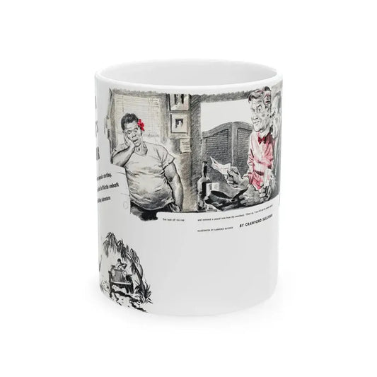 For A Lady's Honor, Liberty magazine, May, 1948 - White Coffee Mug 11oz - Go Mug Yourself