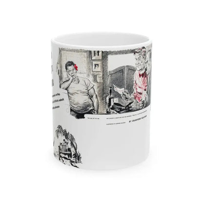 For A Lady's Honor, Liberty magazine, May, 1948 - White Coffee Mug 11oz - Go Mug Yourself