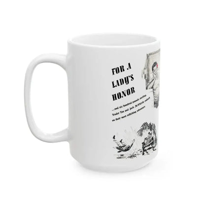 For A Lady's Honor, Liberty magazine, May, 1948 - White Coffee Mug - Go Mug Yourself