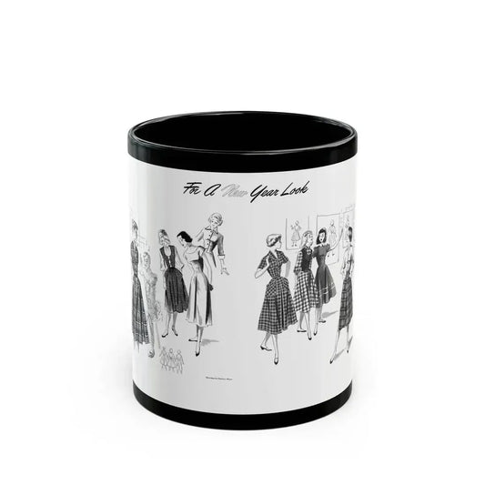 For A New Year Look, The American Girl, January 1951 - Black Coffee Mug 11oz - Go Mug Yourself