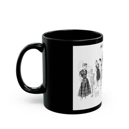 For A New Year Look, The American Girl, January 1951 - Black Coffee Mug - Go Mug Yourself
