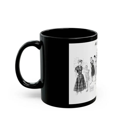 For A New Year Look, The American Girl, January 1951 - Black Coffee Mug - Go Mug Yourself