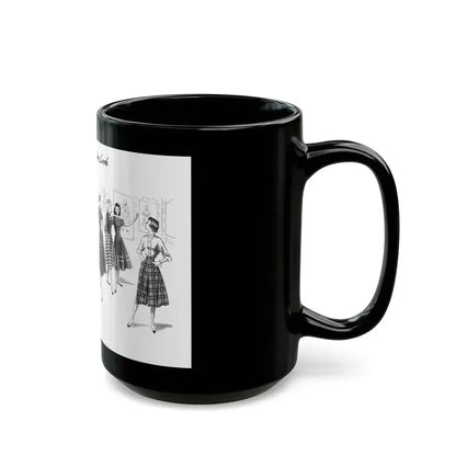 For A New Year Look, The American Girl, January 1951 - Black Coffee Mug - Go Mug Yourself