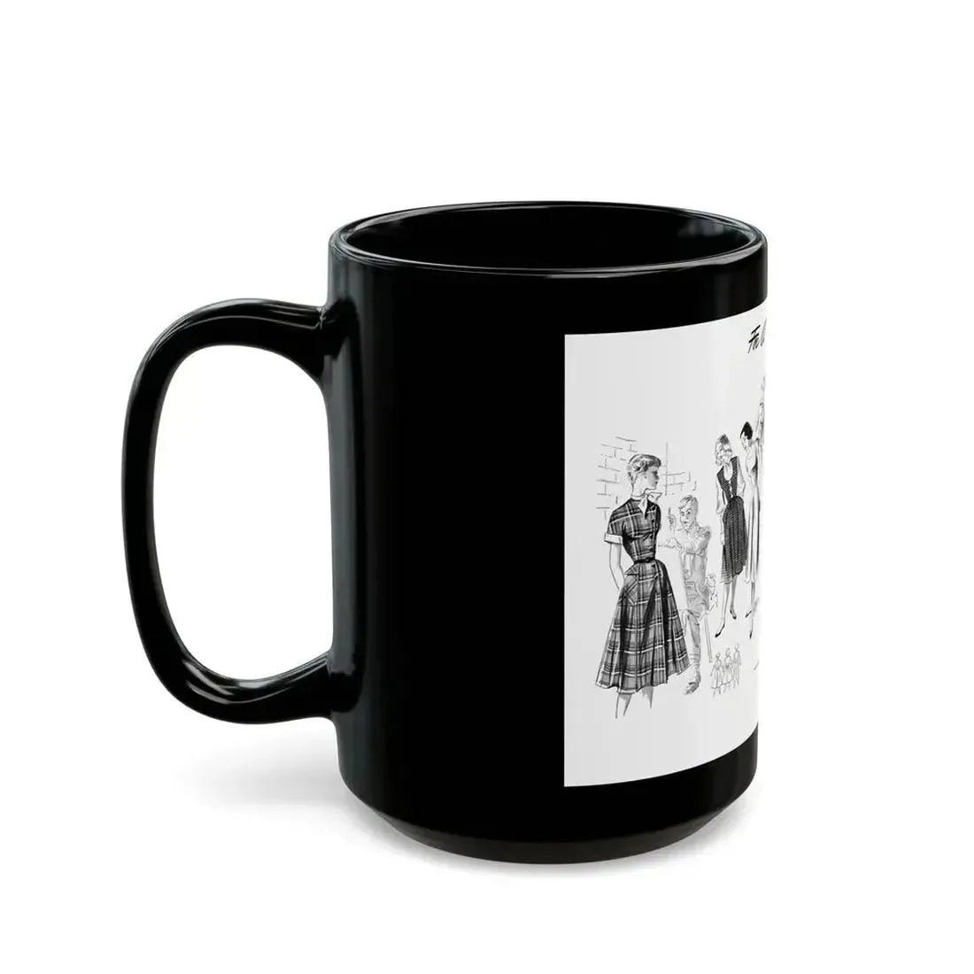 For A New Year Look, The American Girl, January 1951 - Black Coffee Mug - Go Mug Yourself