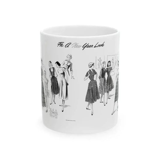 For A New Year Look, The American Girl, January 1951 - White Coffee Mug 11oz - Go Mug Yourself