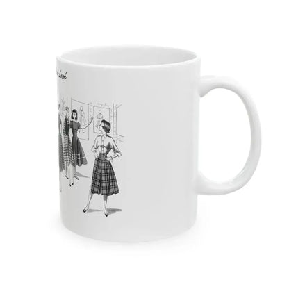 For A New Year Look, The American Girl, January 1951 - White Coffee Mug - Go Mug Yourself