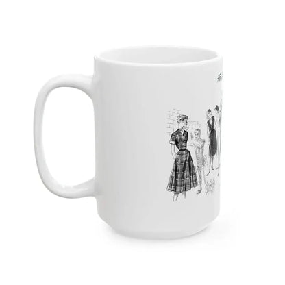 For A New Year Look, The American Girl, January 1951 - White Coffee Mug - Go Mug Yourself