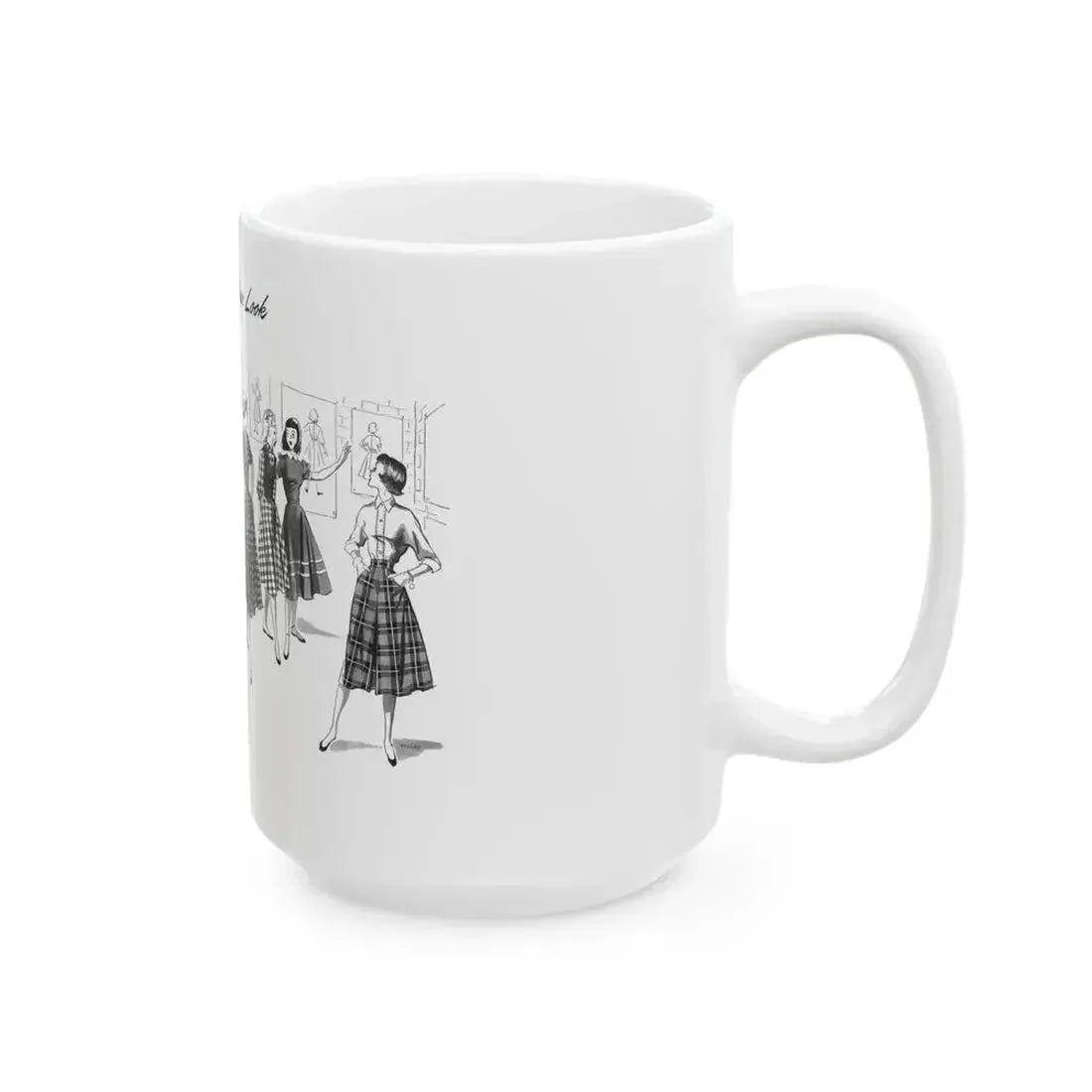 For A New Year Look, The American Girl, January 1951 - White Coffee Mug - Go Mug Yourself