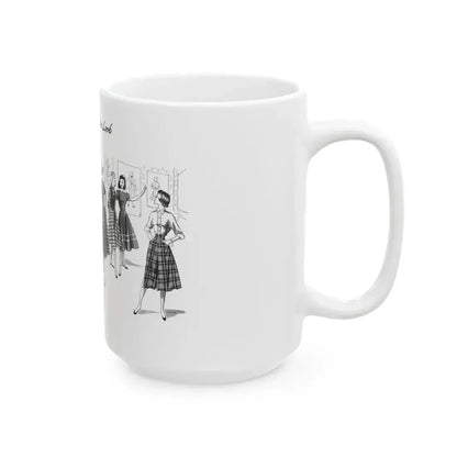 For A New Year Look, The American Girl, January 1951 - White Coffee Mug - Go Mug Yourself