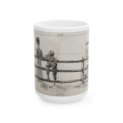 For Beginners, Life magazine, August 9, 1900 - White Coffee Mug 15oz - Go Mug Yourself