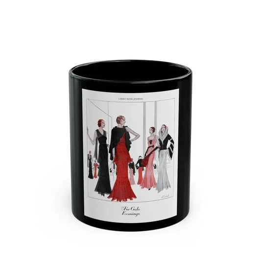 For Gala Evenings, Ladies' Home Journal, December 1931 - Black Coffee Mug 11oz - Go Mug Yourself